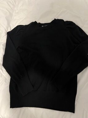 Marled Black Crewneck Sweater